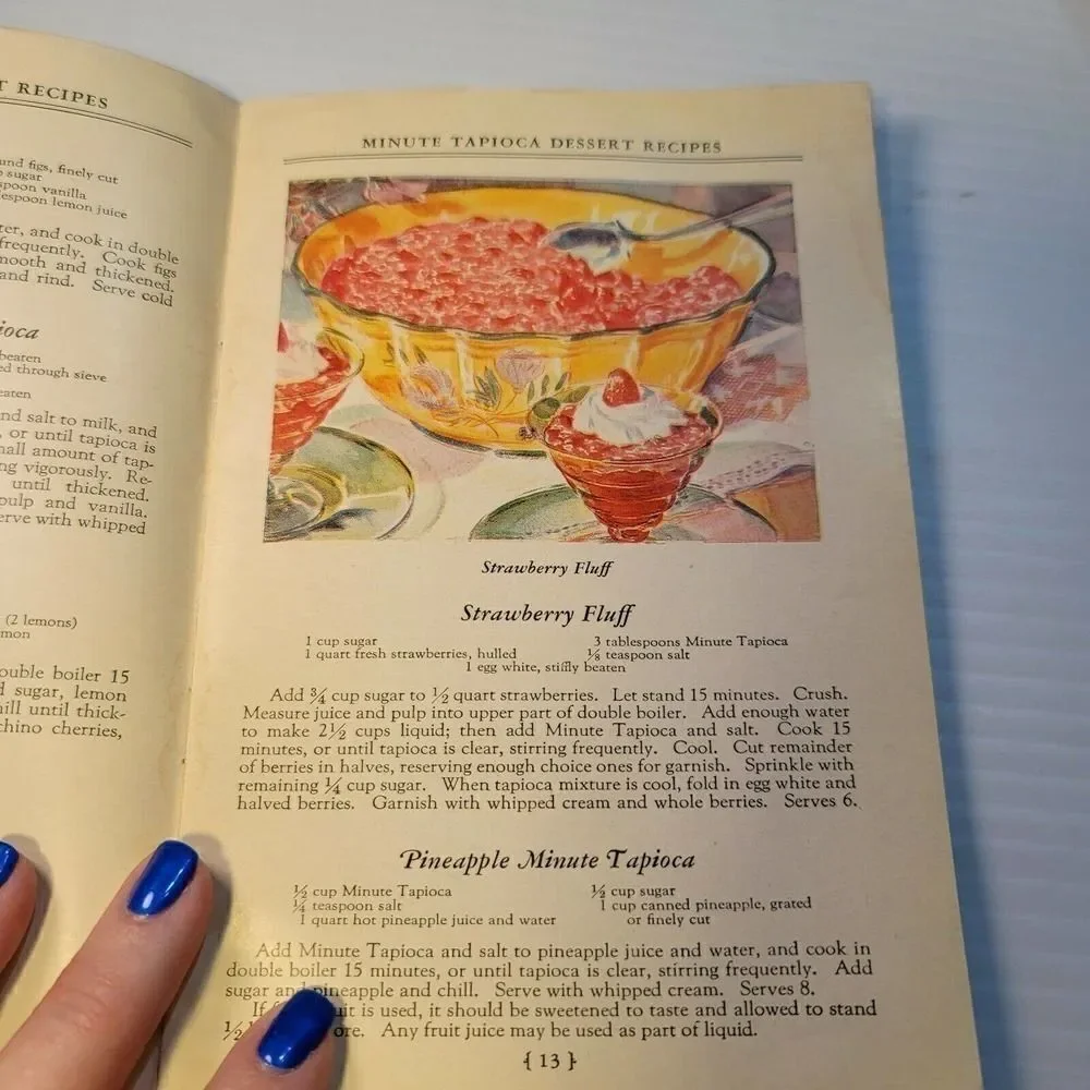 Vintage 1929 Cook Book A Cooks Tour Minute Tapioca